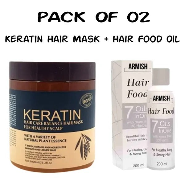 Deal | Keratin Hair Mask And Hair Food Oil